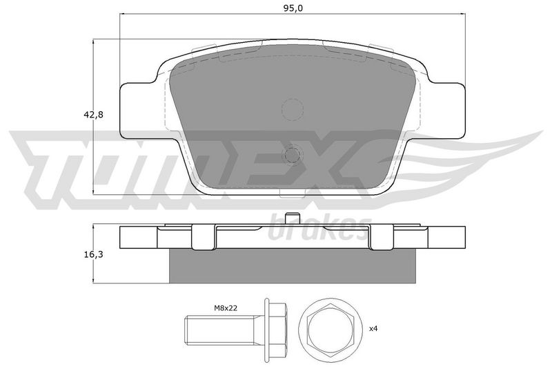 TOMEX Brakes TX 12-51 Brake Pad Set, disc brake