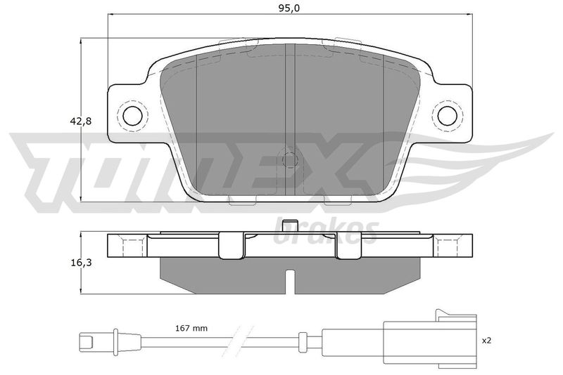 TOMEX Brakes TX 12-511 Brake Pad Set, disc brake
