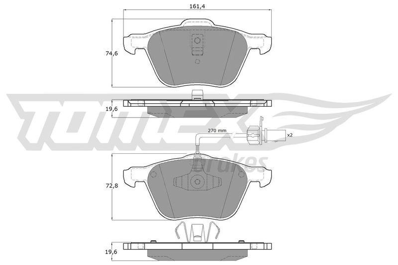 TOMEX Brakes TX 12-56 Brake Pad Set, disc brake