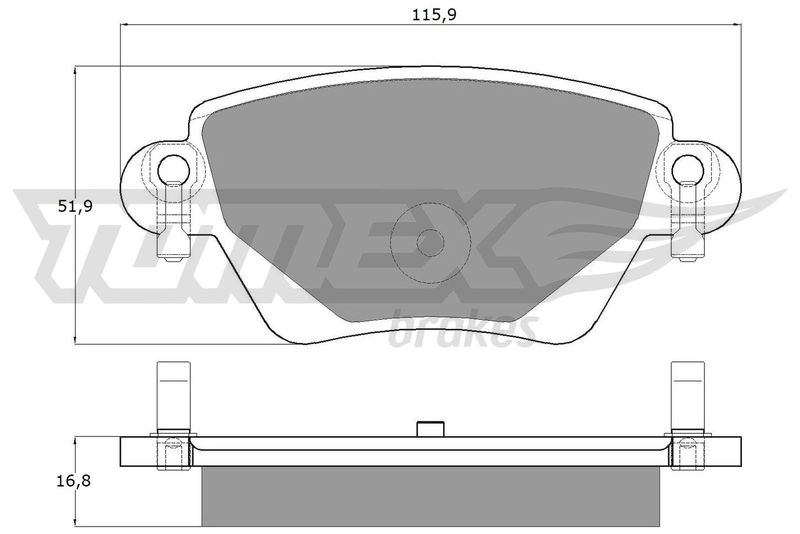 TOMEX Brakes TX 12-59 Brake Pad Set, disc brake