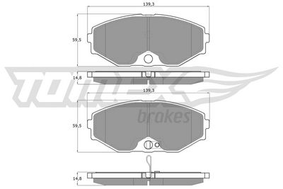 Brake Pad Set, disc brake TOMEX Brakes TX 12-60