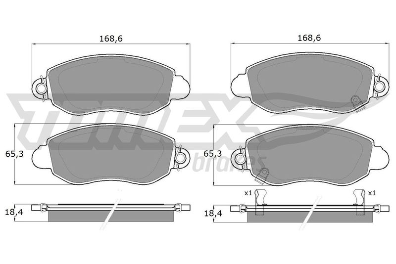 TOMEX Brakes TX 12-62 Brake Pad Set, disc brake