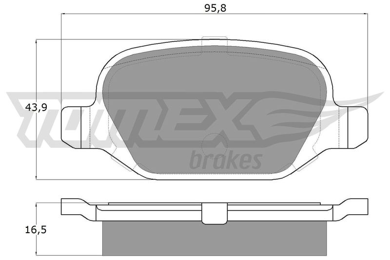 TOMEX Brakes TX 12-70 Brake Pad Set, disc brake