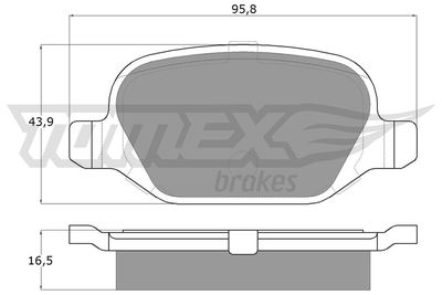 Brake Pad Set, disc brake TOMEX Brakes TX 12-70