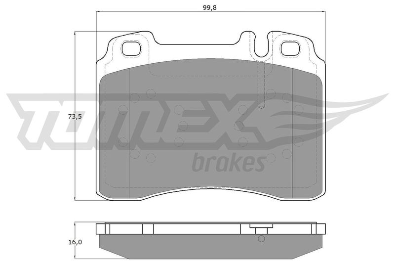 TOMEX Brakes TX 12-711 Brake Pad Set, disc brake