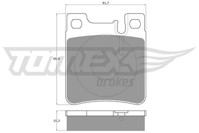 Brake Pad Set, disc brake TOMEX Brakes TX 12-73