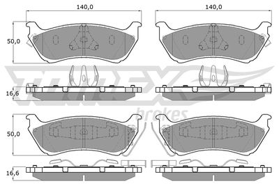 Brake Pad Set, disc brake TOMEX Brakes TX 12-84