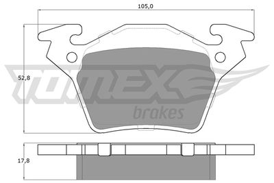 Brake Pad Set, disc brake TOMEX Brakes TX 12-89