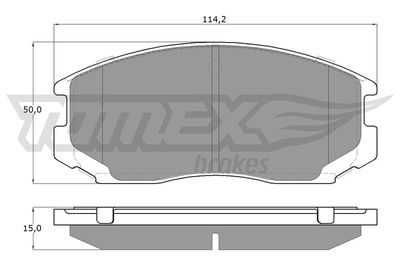 Brake Pad Set, disc brake TOMEX Brakes TX 12-91