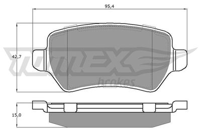 Brake Pad Set, disc brake TOMEX Brakes TX 12-971