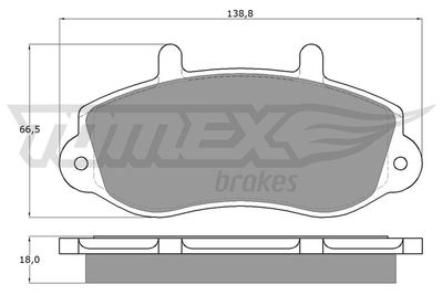 Brake Pad Set, disc brake TOMEX Brakes TX 13-01