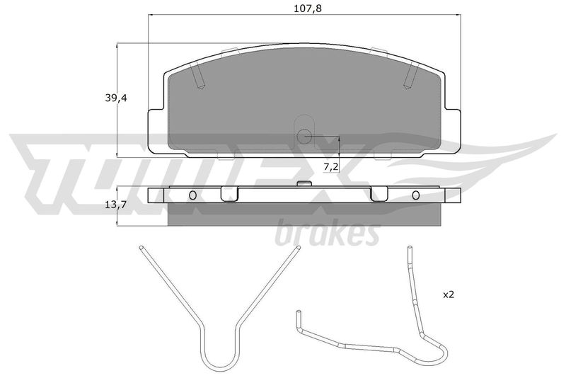 TOMEX Brakes TX 13-06 Brake Pad Set, disc brake