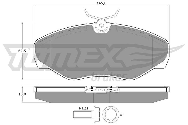TOMEX Brakes TX 13-08 Brake Pad Set, disc brake