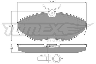 Brake Pad Set, disc brake TOMEX Brakes TX 13-08