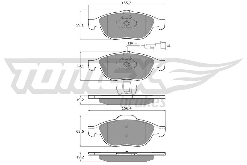 TOMEX Brakes TX 13-10 Brake Pad Set, disc brake