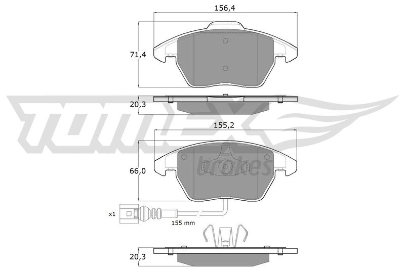 TOMEX Brakes TX 13-11 Brake Pad Set, disc brake