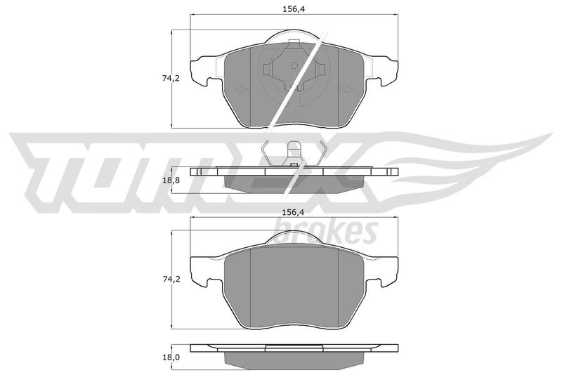 TOMEX Brakes TX 13-131 Brake Pad Set, disc brake