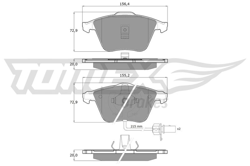 TOMEX Brakes TX 13-14 Brake Pad Set, disc brake