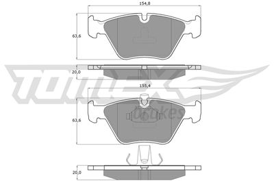Brake Pad Set, disc brake TOMEX Brakes TX 13-18