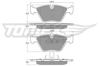 Brake Pad Set, disc brake TOMEX Brakes TX 13-20