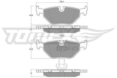 Brake Pad Set, disc brake TOMEX Brakes TX 13-21