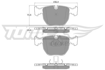 Brake Pad Set, disc brake TOMEX Brakes TX 13-23