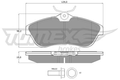 Brake Pad Set, disc brake TOMEX Brakes TX 13-29