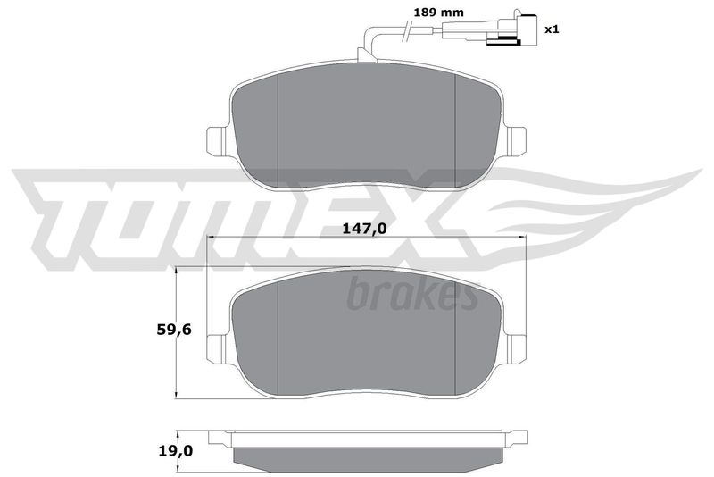 TOMEX Brakes TX 13-341 Brake Pad Set, disc brake