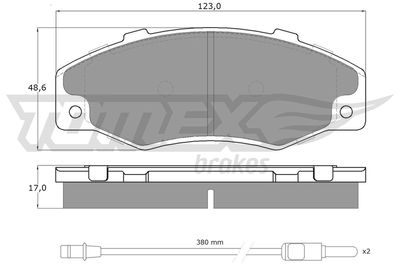 Brake Pad Set, disc brake TOMEX Brakes TX 13-46