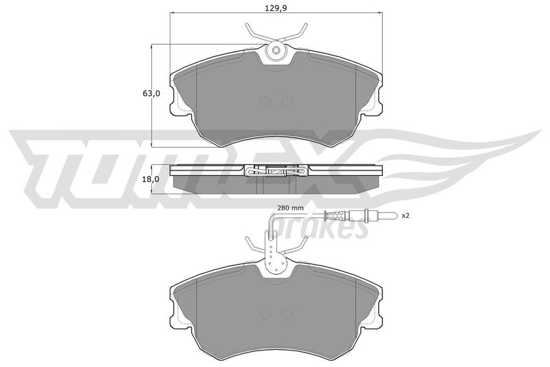 TOMEX Brakes TX 13-47 Brake Pad Set, disc brake