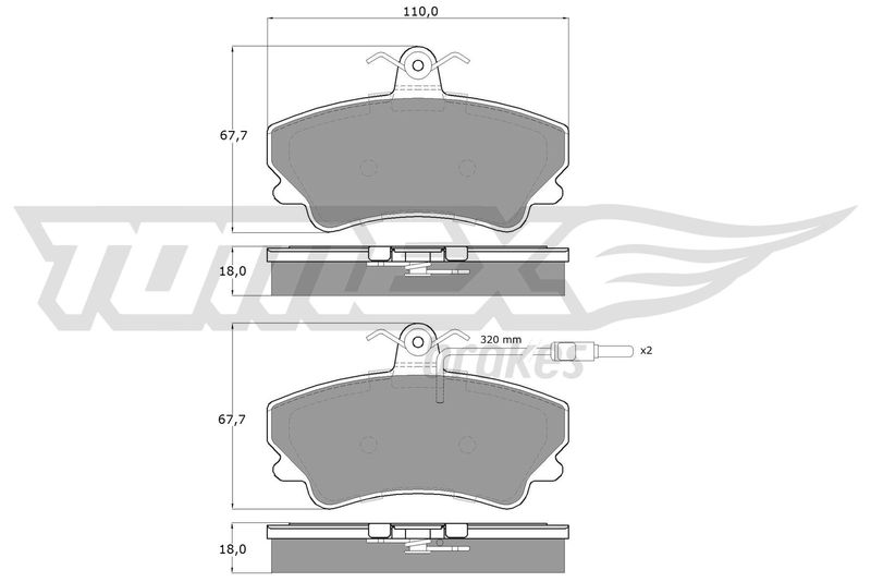 TOMEX Brakes TX 13-48 Brake Pad Set, disc brake