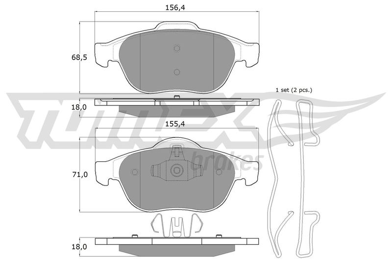 TOMEX Brakes TX 13-50 Brake Pad Set, disc brake