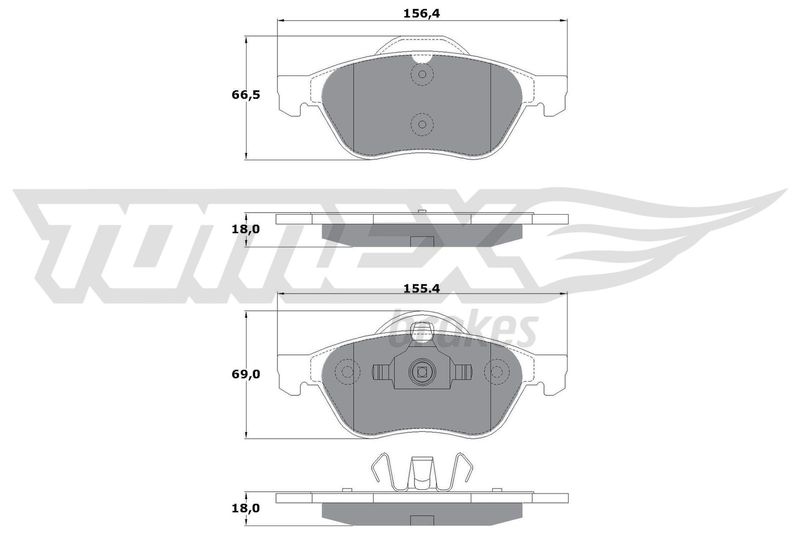 TOMEX Brakes TX 13-51 Brake Pad Set, disc brake