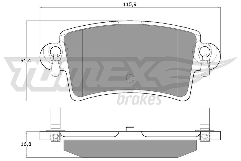 TOMEX Brakes TX 13-52 Brake Pad Set, disc brake