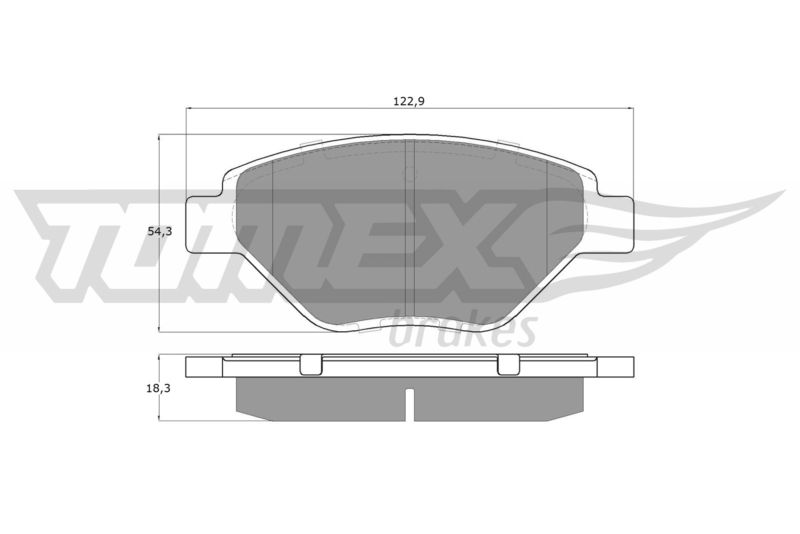 TOMEX Brakes TX 13-53 Brake Pad Set, disc brake