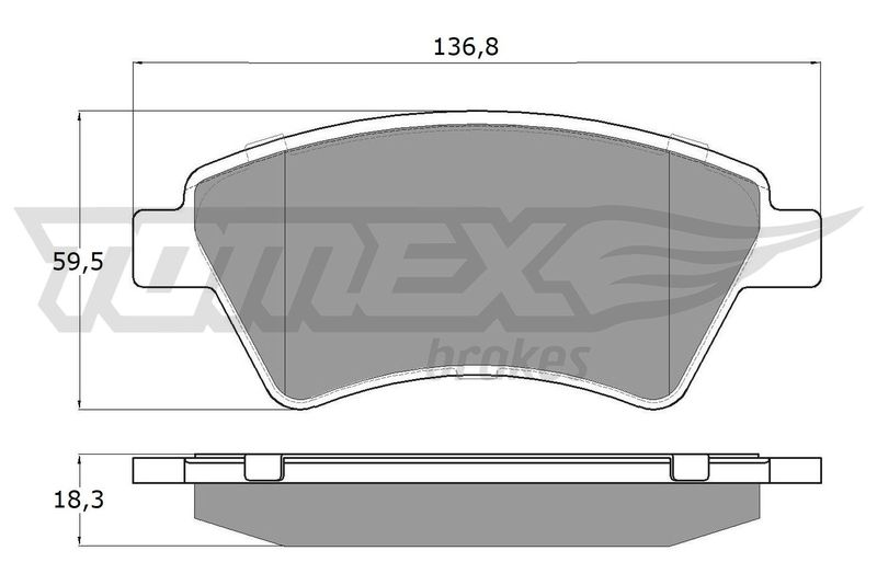 TOMEX Brakes TX 13-54 Brake Pad Set, disc brake