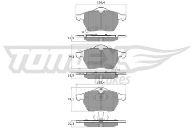 Brake Pad Set, disc brake TOMEX Brakes TX 13-57