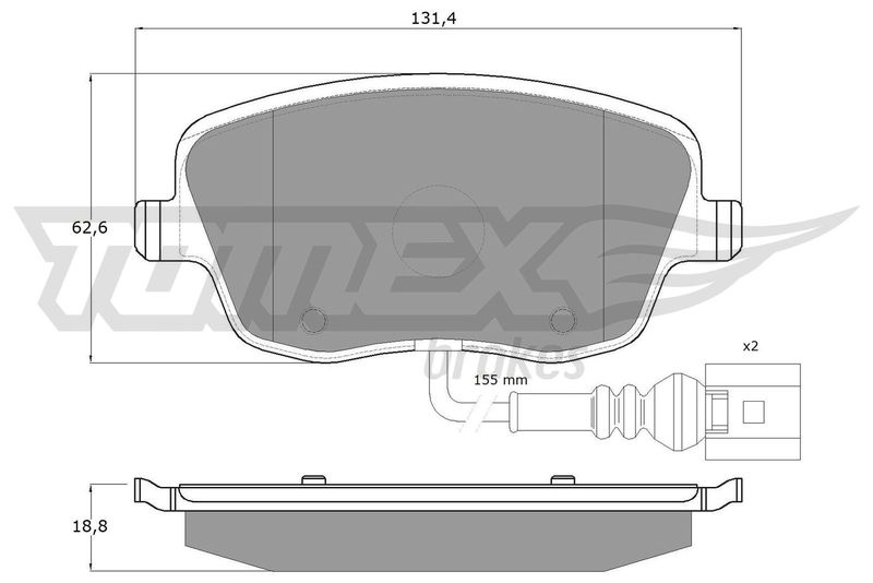 TOMEX Brakes TX 13-591 Brake Pad Set, disc brake
