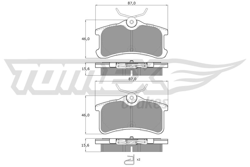 TOMEX Brakes TX 13-65 Brake Pad Set, disc brake