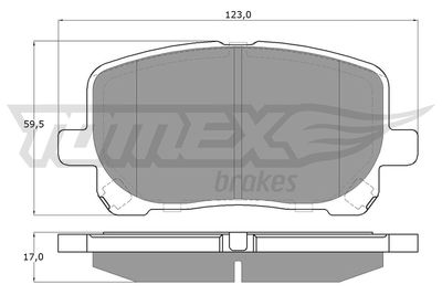 Brake Pad Set, disc brake TOMEX Brakes TX 13-67
