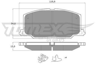 Brake Pad Set, disc brake TOMEX Brakes TX 13-69