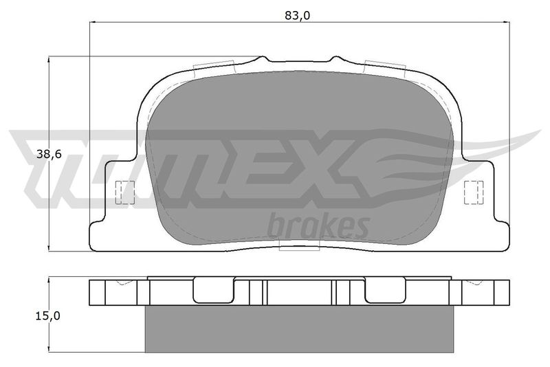 TOMEX Brakes TX 13-71 Brake Pad Set, disc brake