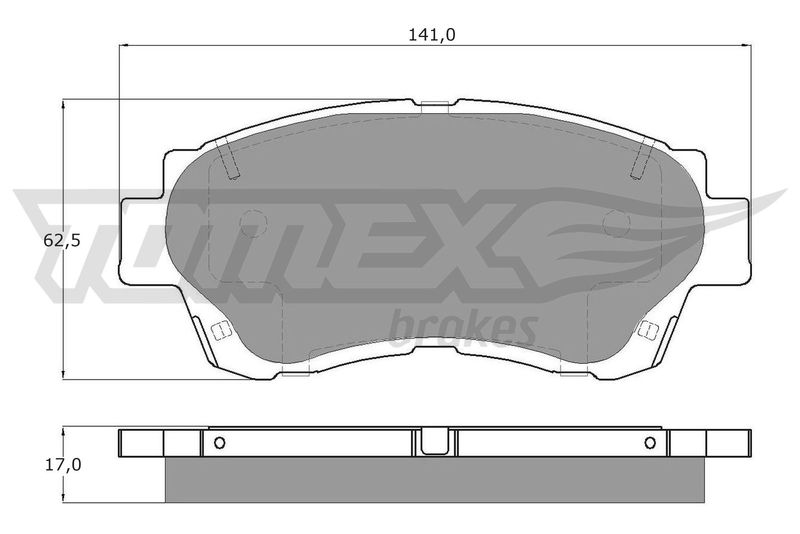 TOMEX Brakes TX 13-72 Brake Pad Set, disc brake