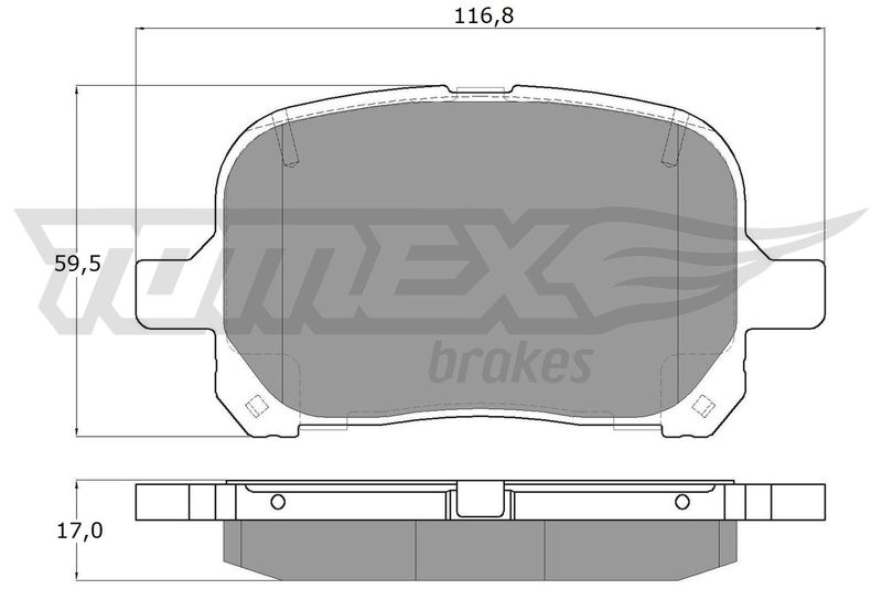 TOMEX Brakes TX 13-73 Brake Pad Set, disc brake