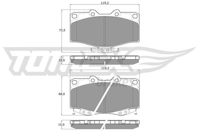 Brake Pad Set, disc brake TOMEX Brakes TX 13-81