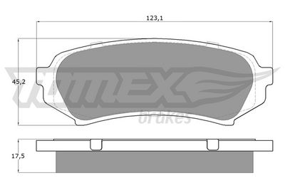 Brake Pad Set, disc brake TOMEX Brakes TX 13-84