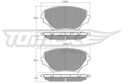 Brake Pad Set, disc brake TOMEX Brakes TX 13-85
