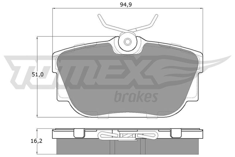 TOMEX Brakes TX 13-90 Brake Pad Set, disc brake