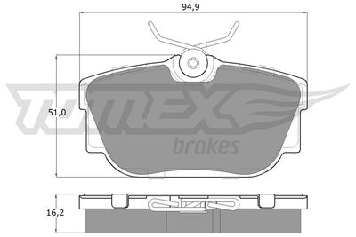 Brake Pad Set, disc brake TOMEX Brakes TX 13-90
