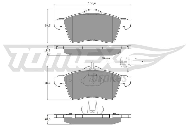 TOMEX Brakes TX 13-911 Brake Pad Set, disc brake